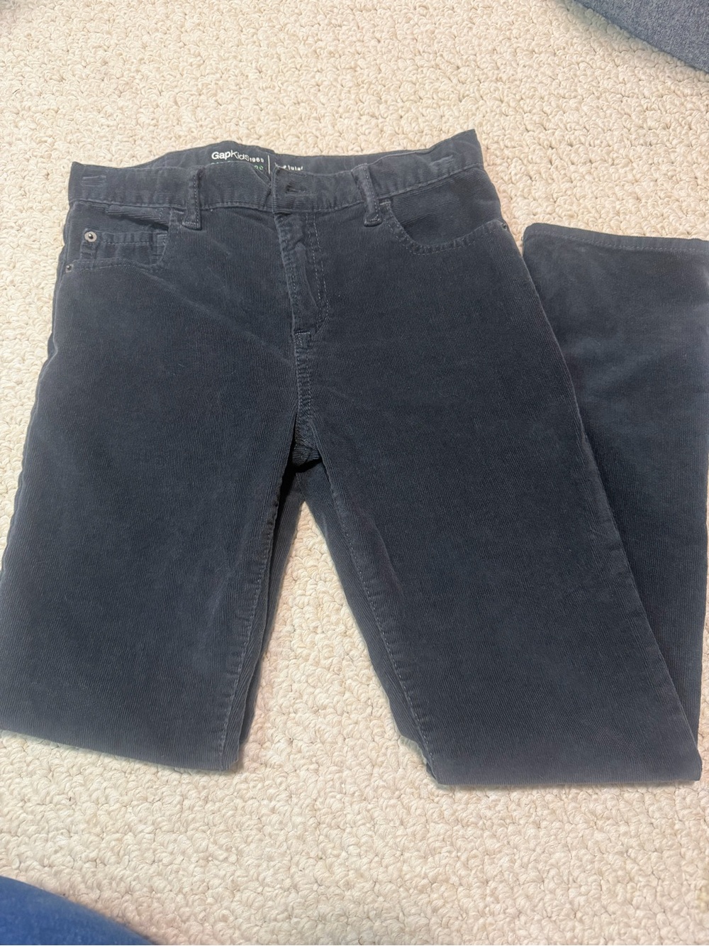Gap Gray/Navy/Black Boys Corduroy Jeans 14 Regular Slim